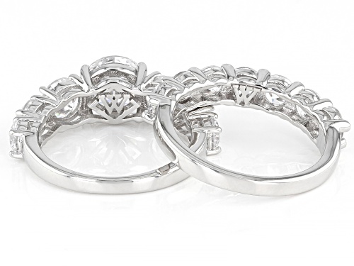 Charles Winston For Bella Luce® 8.93ctw Rhodium Over Silver 7 Stone Anniversary Ring Set - Size 10