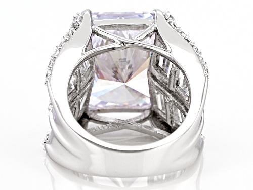 Charles Winston for Bella Luce® Scintillant Cut® White Diamond Simulants Rhodium Over Silver Ring - Size 5