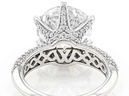 Charles Winston For Bella Luce® White Diamond Simulants Rhodium Over Silver Ring (7.30ctw DEW) - Size 10
