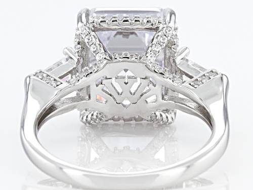 Charles Winston for Bella Luce® 9.82ctw White Diamond Simulants Rhodium Over Silver Ring - Size 11