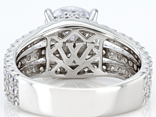 Charles Winston for Bella Luce® 6.57ctw White Diamond Simulants Rhodium Over Silver Ring - Size 12