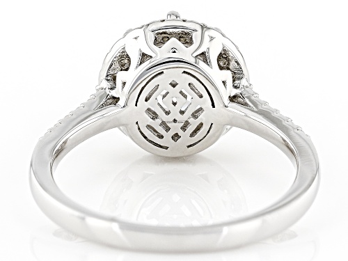 Charles Winston Bella Luce® 3.47ctw Diamond Simulant Scintillant Web Cut® Rhodium Over Silver Ring - Size 10