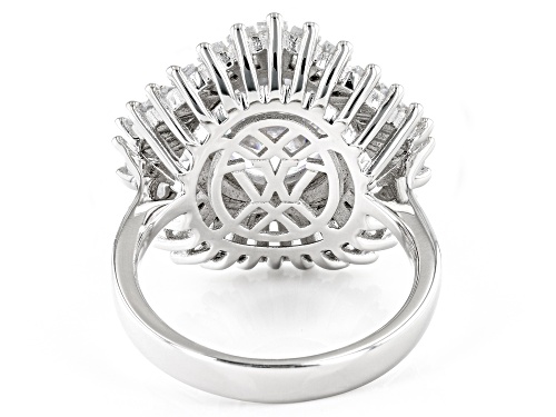 Charles Winston for Bella Luce® 10.55ctw White Diamond Simulant Rhodium Over Silver Ring - Size 8