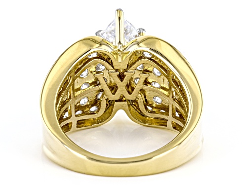 Charles Winston Bella Luce® 6.93ctw White Diamond Simulant Eterno™ Yellow Gold Over Silver Ring - Size 10