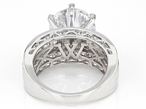 Charles Winston For Bella Luce® 10.70ctw Love Cut™ Platinum Over Silver 9th Anniversary Ring - Size 12