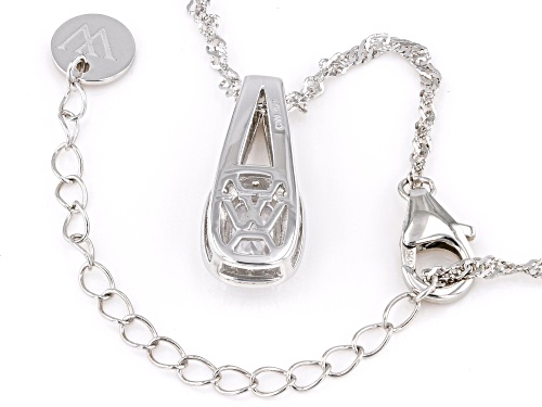 Charles Winston For Bella Luce® 2.43ctw Diamond Simulant Rhodium Over Silver Pendant (1.47ctw DEW)