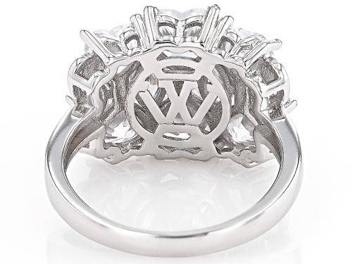 Charles Winston For Bella Luce® 6.60ctw White Diamond Simulant Rhodium Over Silver Ring(4.00ctw DEW) - Size 6