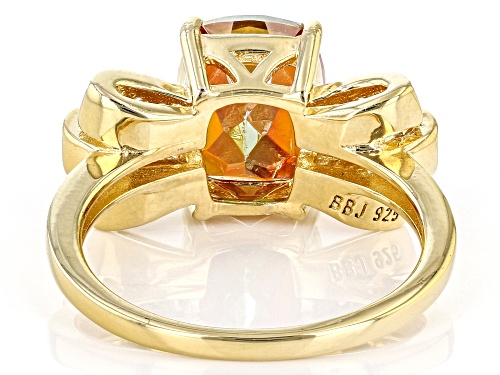2.30ct Northern Lights™ Quartz And 0.20ctw White Zircon 18k Yellow Gold Over Sterling Silver Ring - Size 10