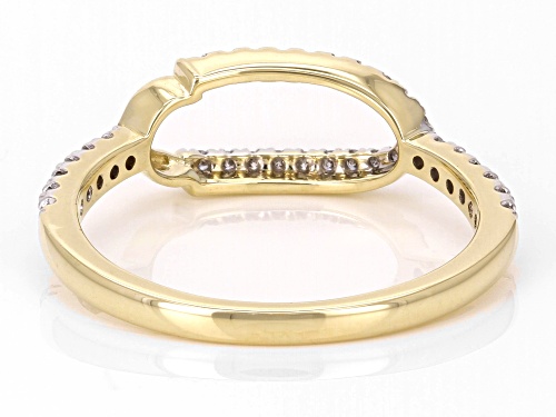 0.20ctw Round White Diamond 10k Yellow Gold Band Ring - Size 5