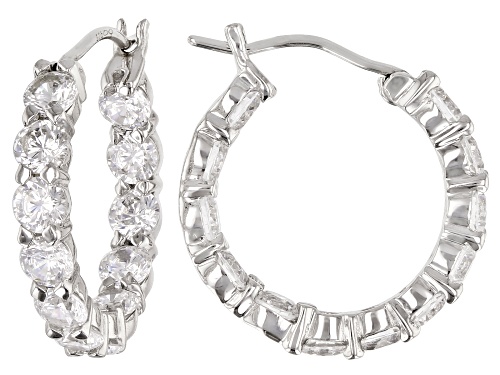 Bella Luce ® 10.00 ctw Rhodium Over Sterling Silver Hoop And Stud Earring Set