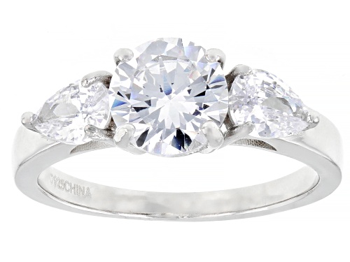 Bella Luce ® 4.13ctw Rhodium Over Sterling Silver Ring With 2 Bands (2.54ctw DEW) - Size 6
