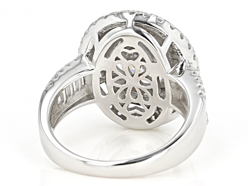 Bella Luce ® 7.29ctw White Diamond Simulant Rhodium Over Sterling Silver Ring - Size 7