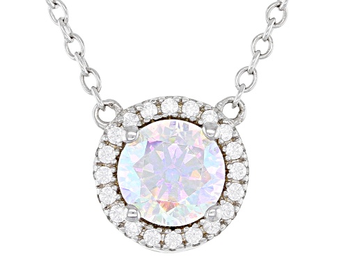 Bella Luce® Aurora Borealis And White Diamond Simulant Rhodium Over Silver Necklace and Earrings Set