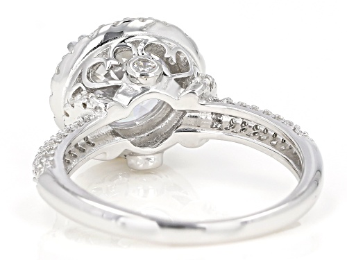 Bella Luce ® 6.50ctwctw Rhodium Over Sterling Silver Ring - Size 8