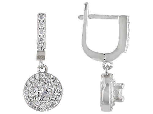 Bella Luce ® 3.60ctw Rhodium Over Sterling Silver Earrings And Pendant With Chain