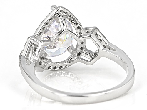 Bella Luce ® 3.57ctw White Diamond Simulant Rhodium Over Sterling Silver Ring. (DEW 2.07CTW) - Size 11