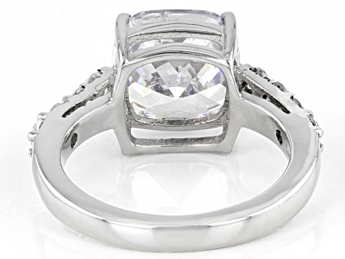Bella Luce® 8.76ctw White Diamond Simulants Rhodium Over Sterling Silver Ring (4.35ctw DEW) - Size 9