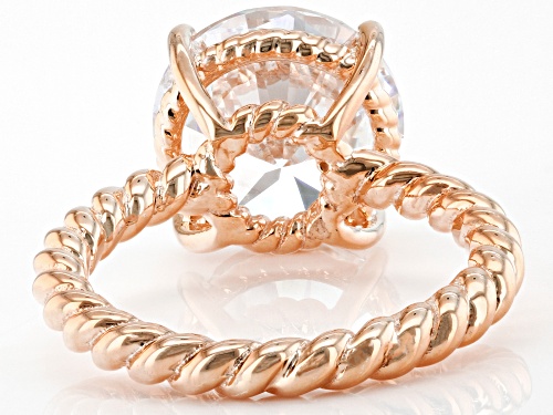 Bella Luce® 10.50ctw White Diamond Simulant Eterno™ Rose Gold Over Silver Ring (6.36ctw DEW) - Size 11