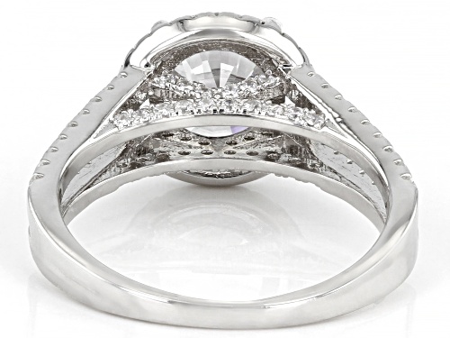 Bella Luce® 4.53ctw White Diamond Simulant Rhodium Over Sterling Silver Ring (2.74ctw DEW) - Size 10