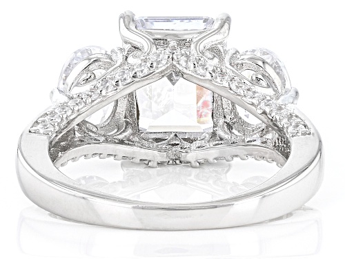Bella Luce® 7.67ctw White Diamond Simulant Rhodium Over Silver Ring (4.64ctw DEW) - Size 10