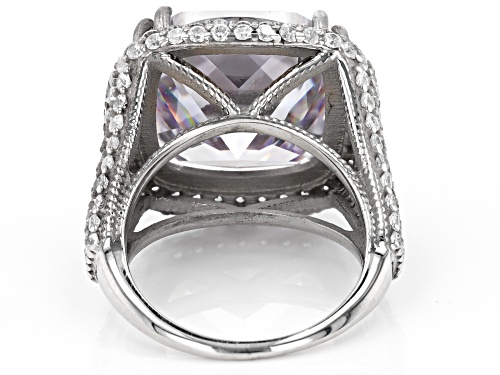 Bella Luce® 31.95ctw White Diamond Simulant Platinum Over Sterling Silver Ring (19.36ctw DEW) - Size 5