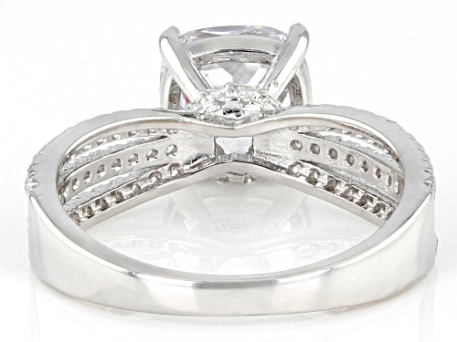 Bella Luce® 4.74ctw White Diamond Simulant Rhodium Over Sterling Silver Ring(2.87ctw DEW) - Size 12