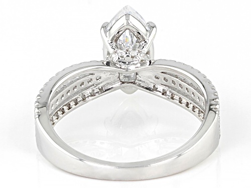 Bella Luce® 3.54ctw White Diamond Simulant Rhodium Over Sterling Silver Ring(2.14ctw DEW) - Size 8