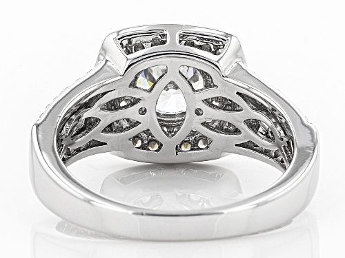 Bella Luce ® 4.10CTW White Diamond Simulant Rhodium Over Sterling Silver Ring - Size 10