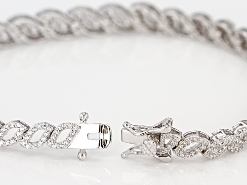 Bella Luce ® 5.30CTW White Diamond Simulant Rhodium Over Sterling Silver Bracelet - Size 7.5