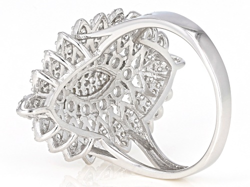 Bella Luce ® 2.76CTW White Diamond Simulant Rhodium Over Sterling Silver Ring - Size 5