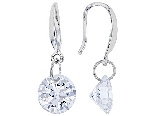 Bella Luce ® 12.94CTW White Diamond Simulant Rhodium Over Sterling Silver Earrings Set Of 3