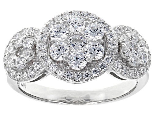 Bella Luce ® 5.44CTW White Diamond Simulant Rhodium Over Silver Ring & Earrings Set (3.22CTW DEW)