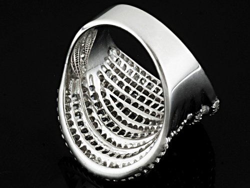 Bella Luce ® 7.00ctw Baguette And Round Rhodium Over Sterling Silver Ring - Size 5