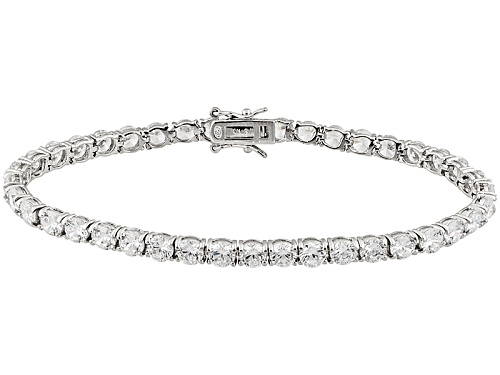 Bella Luce ® 62.00ctw Round Rhodium Over Sterling Silver Earrings, Bracelet And Necklace Set