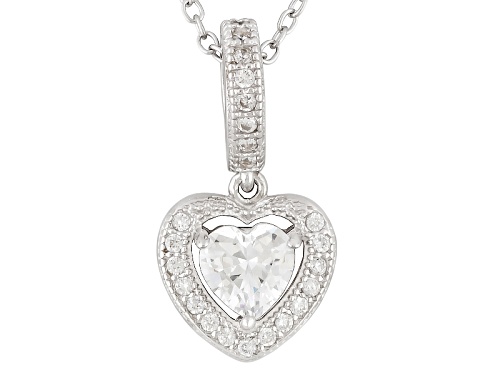 Bella Luce ® 5.00ctw Heart Shape And Round Rhodium Over Sterling Silver Jewelry Set