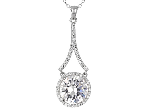 Bella Luce ® 27.04ctw Round Rhodium Over Sterling Silver Pendant And Earrings Set