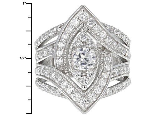 Bella Luce ® 4.00ctw Rhodium Over Sterling Silver Ring (2.17ctw Dew) - Size 11