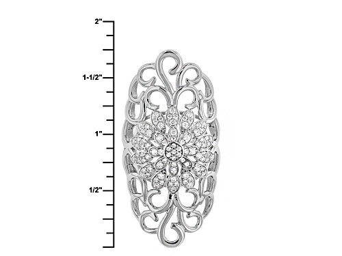 Bella Luce ® 1.35ctw Round Rhodium Over Sterling Silver Ring (.76ctw Dew) - Size 6