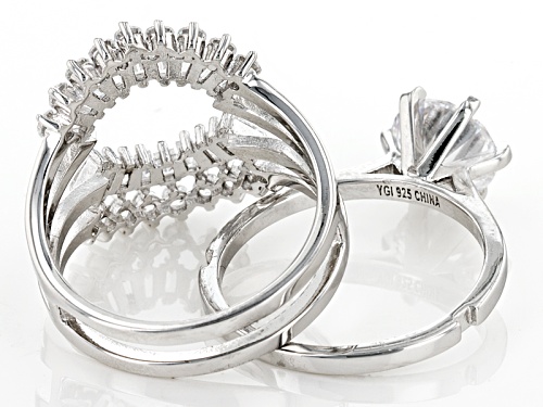 Bella Luce ® 5.80ctw Rhodium Over Sterling Silver Ring With Guard - Size 12