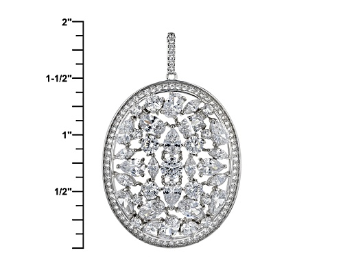 Bella Luce ® 12.95ctw Rhodium Over Sterling Silver Pendant With Chain