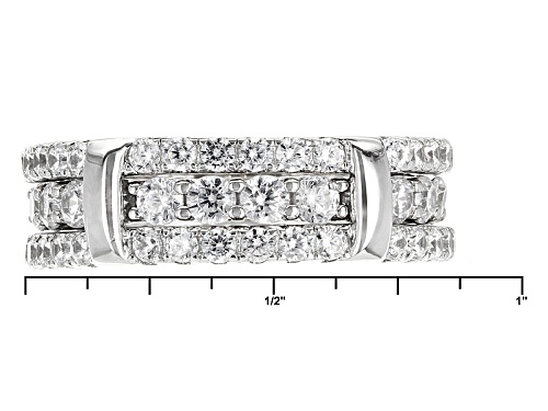 Bella Luce ® 4.84ctw Rhodium Over Sterling Silver Ring With Guard - Size 8