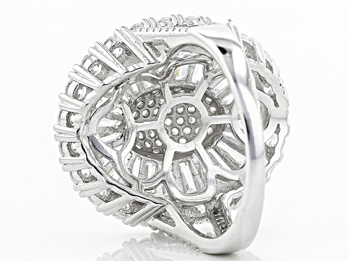 Bella Luce ® 6.12ctw Rhodium Over Sterling Silver Ring (3.74ctw Dew) - Size 5