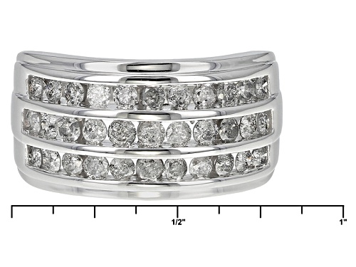 1.00ctw Round White Diamond 10k White Gold Ring - Size 8
