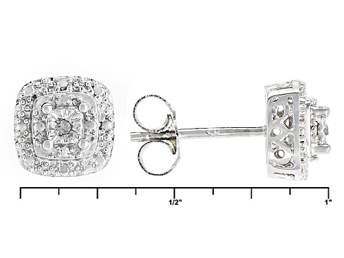 Emulous™ Diamond Accent Rhodium Over Brass Earrings