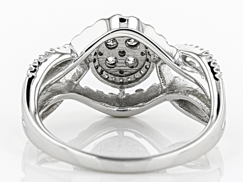 .50ctw Round White Diamond 10k White Gold Ring - Size 7