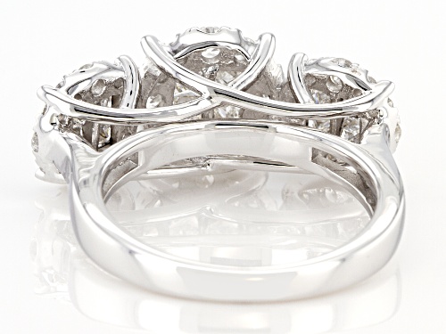 2.00ctw Round & Princess Cut White Diamond 14K White Gold Ring - Size 6.5
