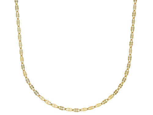 18K Yellow Gold Over Sterling Silver Multi-Link Chain Necklace Set  20, 24, & 28 Inch