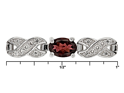 6.50ctw Oval Multicolor Tourmaline With 1.25ctw Round White Zircon Sterling Silver Bracelet - Size 7