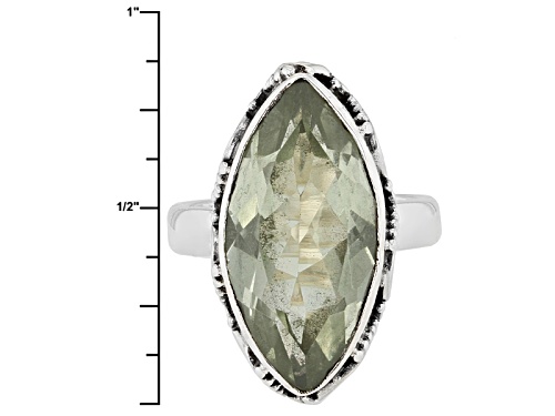 6.00ct Marquise Prasiolite Sterling Silver Solitaire Ring - Size 5
