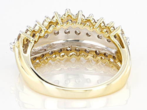 1.00ctw Round Diamond 10K Yellow Gold Pyramid Ring - Size 6